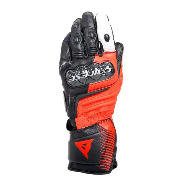 Dainese Carbon 4 Long Gloves Black Fluo Red White W12 Direct Verzonden