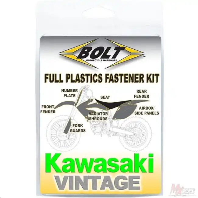 Bolt Full Plastic Bevestigings Kit kawasaki kx 125 250 98-02 Premium