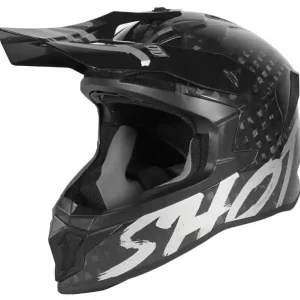 Motokrosová přilba Shot Lite Uni Solid Carbon černo-stříbrná výprodej Fabrieksprijs