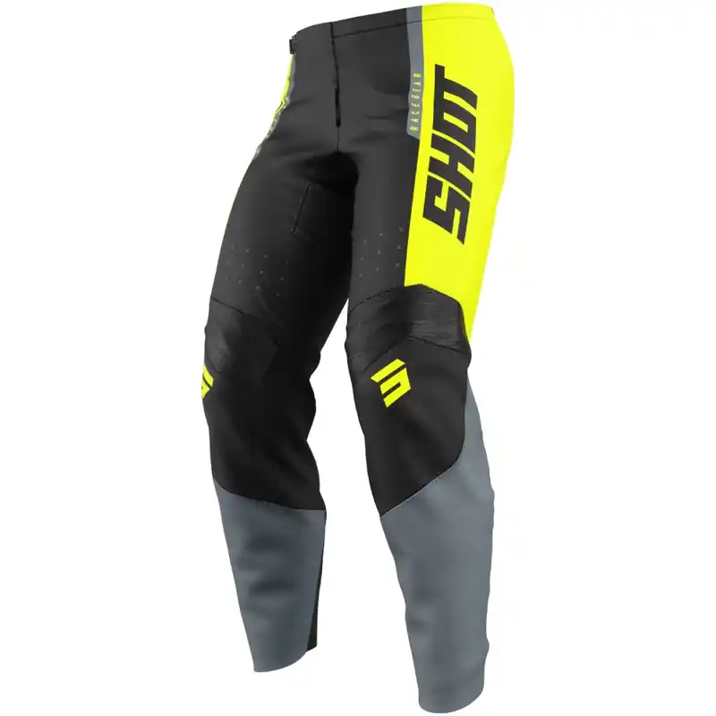 Bestel Nu Kinder motorcrossbroek Shot Draw League fluo geel