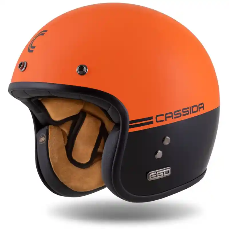 Voordeelprijs Cassida Eso Super Hooligan Open Motorhelm Zwart-Oranje Parel S