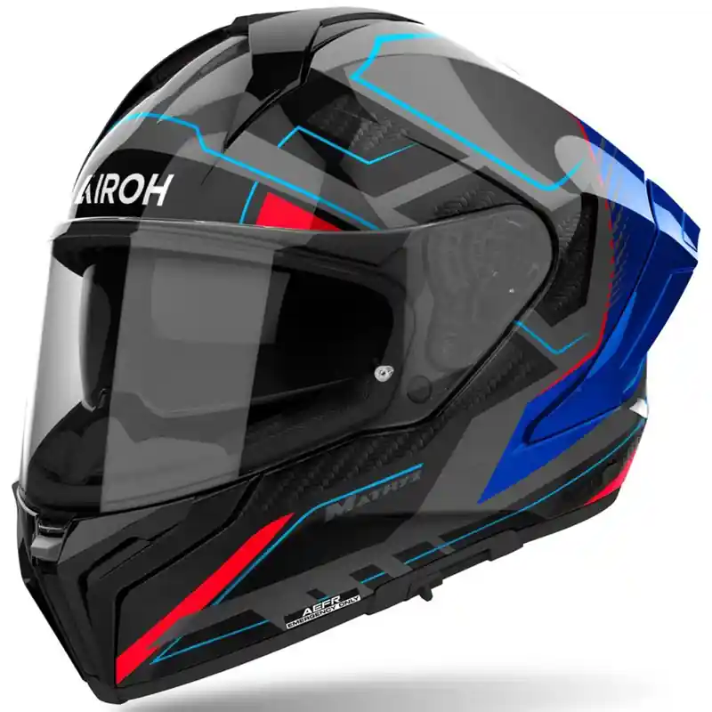 Actieprijs Integraal motorhelm Airoh MATRYX Rocket glanzend blauw-rood XS