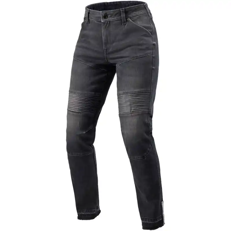 Aanbieding Revit Moto 2 Slim Donkergrijs Damesmodel Cropped Motorcycle Jeans W26/L30