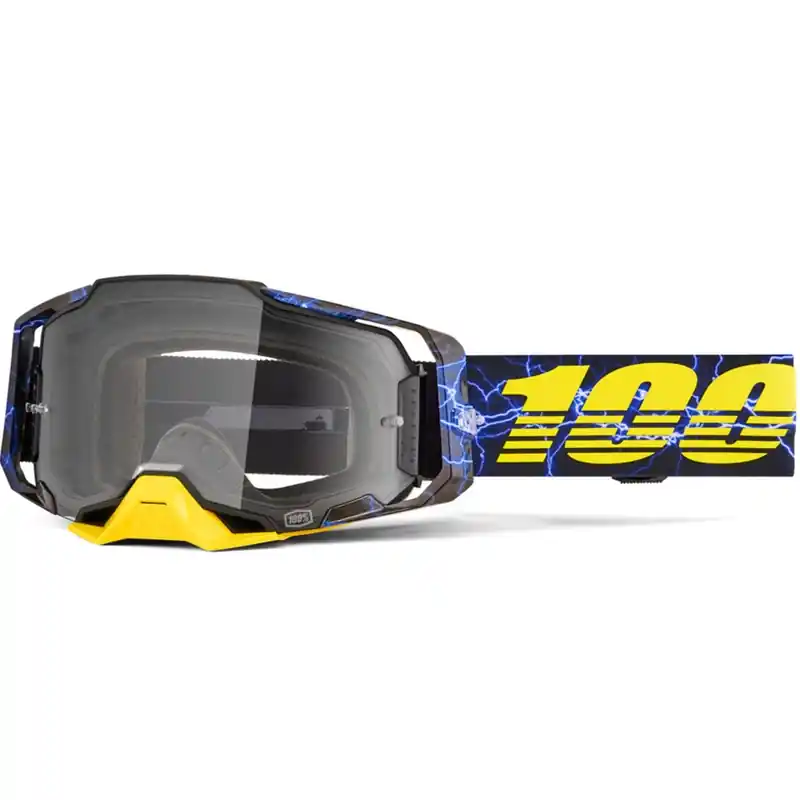 100% Armega Fury crossbril met helder plexiglas Exclusieve Aanbieding