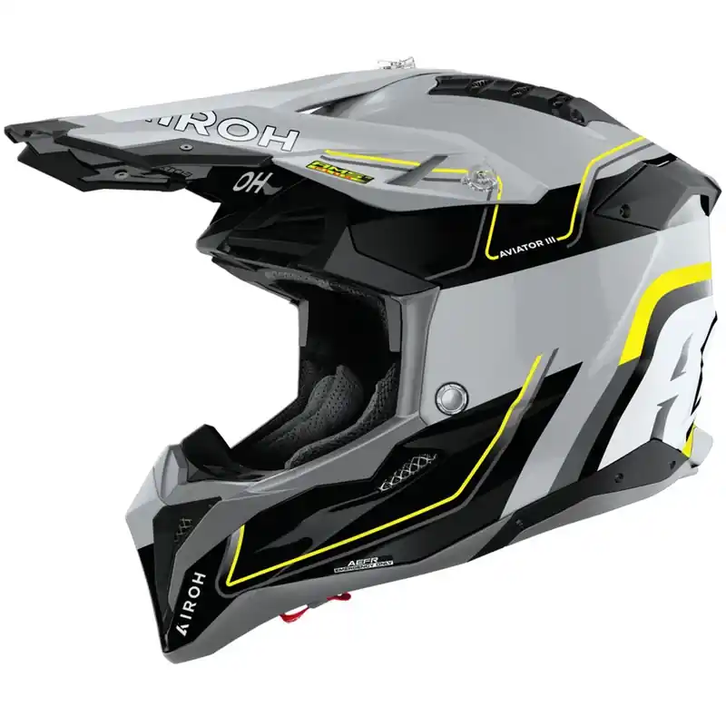 Shop Nu Airoh Aviator 3 Leader motorcrosshelm glanzend geel XS