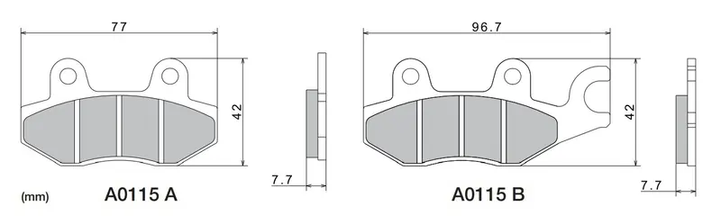 Nieuw Remblokken NISSIN semi-metallische samenstelling M501-375 2 stuks.