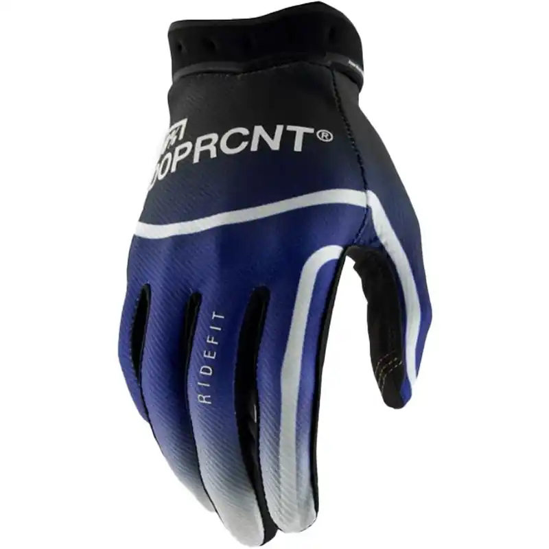 Motocrosshandschoenen 100% Ridefit blauw S Hoge Kwaliteit