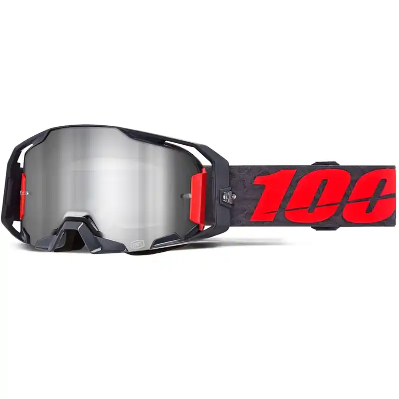 100% ARmatic Toro motorcrossbril met zilverkleurig plexiglas Bestseller