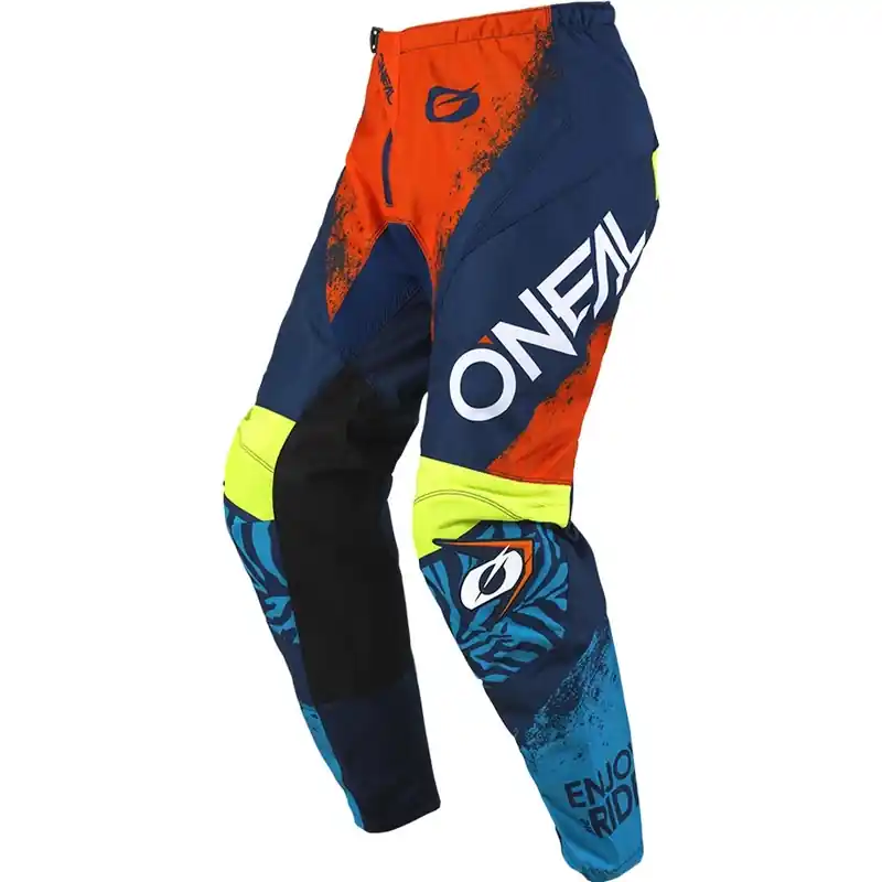 Betrouwbaar O'Neal Element Shocker kindermotocrossbroek blauw-oranje 20