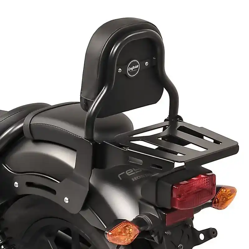 Sissybar XS3 compatibel met Honda Rebel 500 CMX 17-26 met bagagedrager zwart Craftride Must-Have