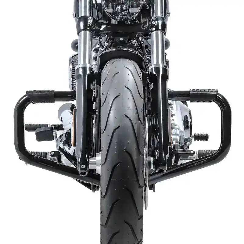 Beperkte Voorraad Valbeugel Mustache II passend voor Harley Davidson Softail 2000-2017 zwart Craftride
