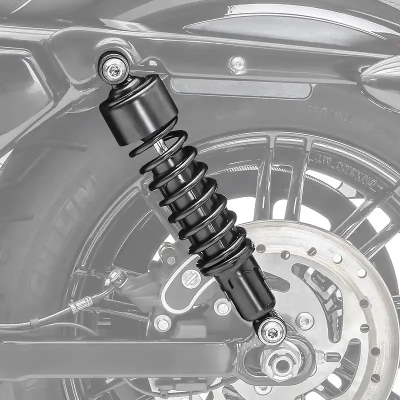 Schokdempers achter 11,9 Zoll 302mm compatibel met Harley Davidson Sportster 88-20 Craftride in zwart Bestseller