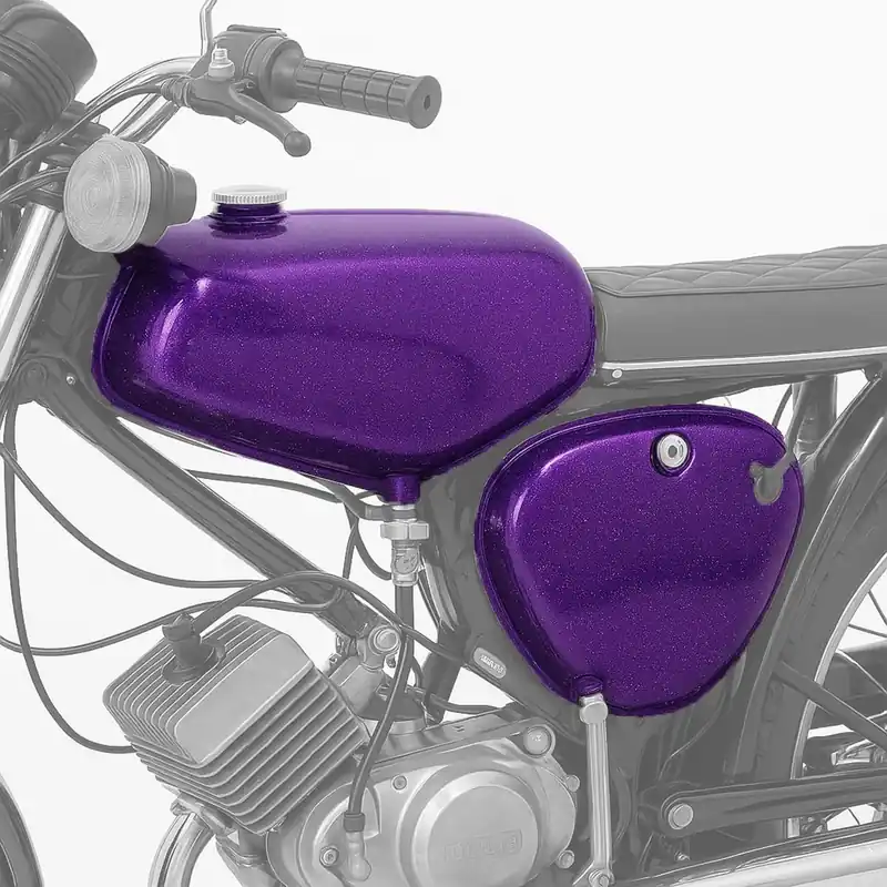 Tank / Benzinetank compatibel met Simson S51 / S50 / S70 met zijklep Craftride Candy Lack paars Merkproduct