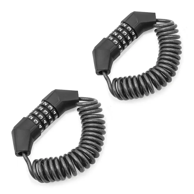 2x Helmslot motorfiets HS1 Tourtecs combinatieslot zwart Discount Set Snelle Levering