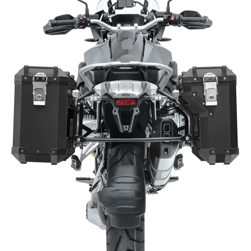 Zijkoffers aluminium + kofferrek passend voor BMW F 850 GS / F 750 GS 18-23 Bagtecs ADSX70 zwart Op = Op