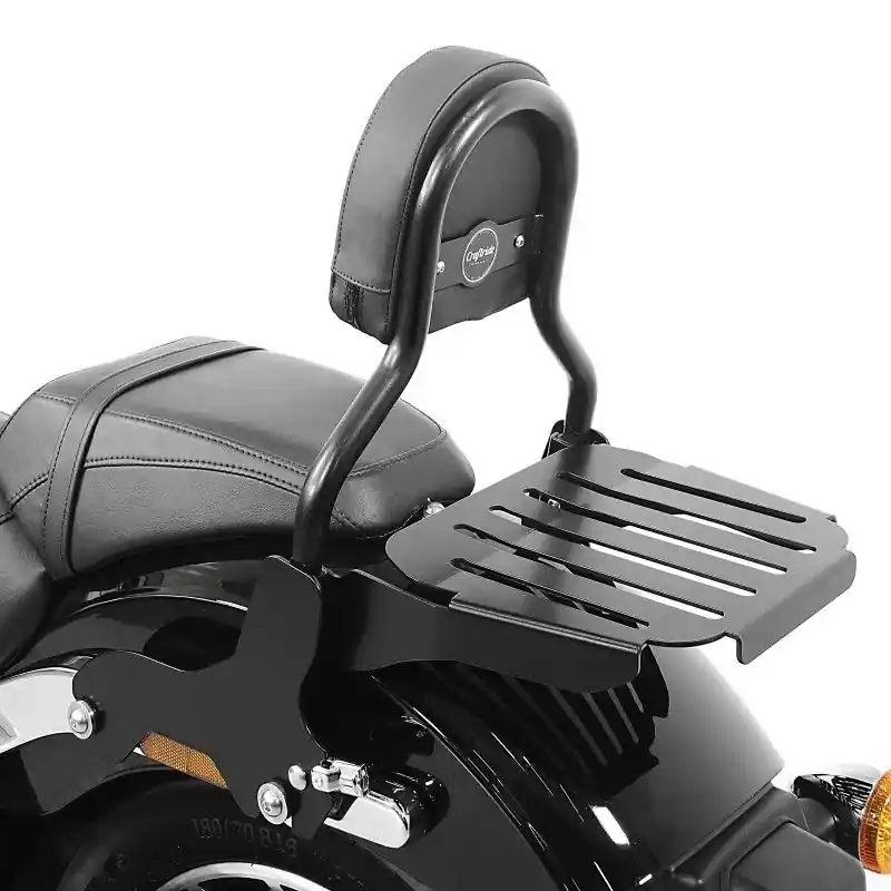 Gecertificeerd Sissy bar CL met Bagagerek passend voor Harley Davidson Softail Sport Glide 18-25 zwart Craftride
