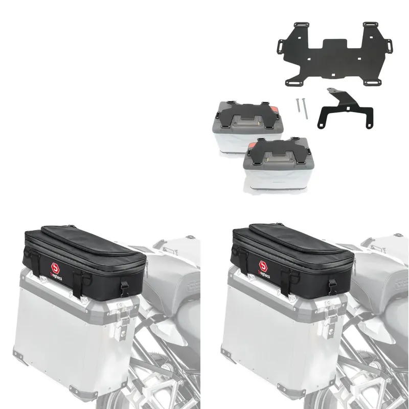 Extra bagagehouders passend voor Vario koffer BMW R 1200 GS 13-18 Bagtecs GA23 bagagedragers zwart + Koffer Top Tas 2x Nu Kopen