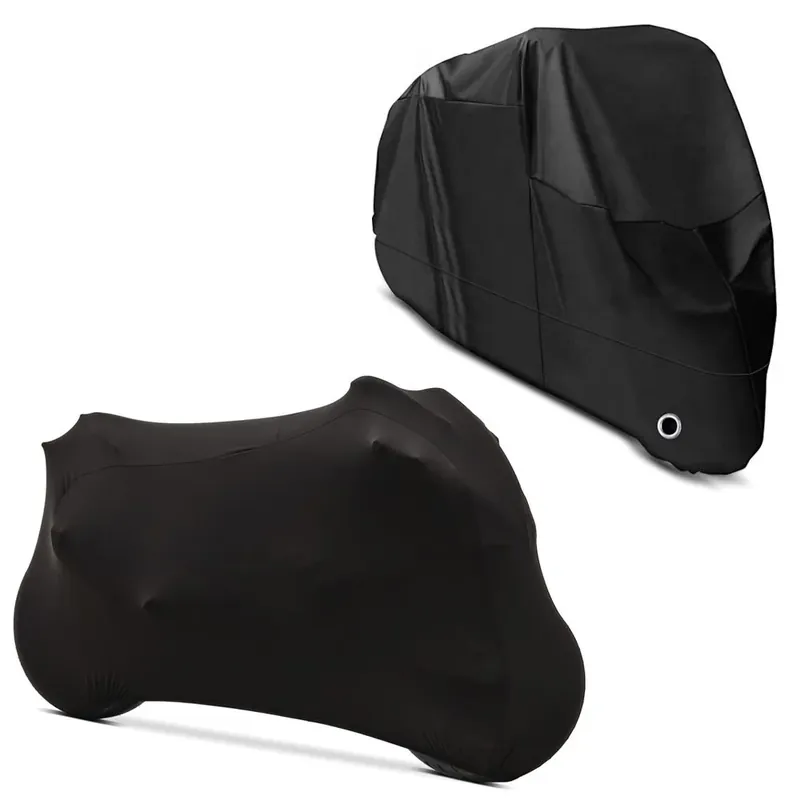 Set: Motorfiets zeildoek Indoor M-L Stretch Garage in + Motorfiets zeildoek XL Motor Hoes Outdoor in Shop Nu