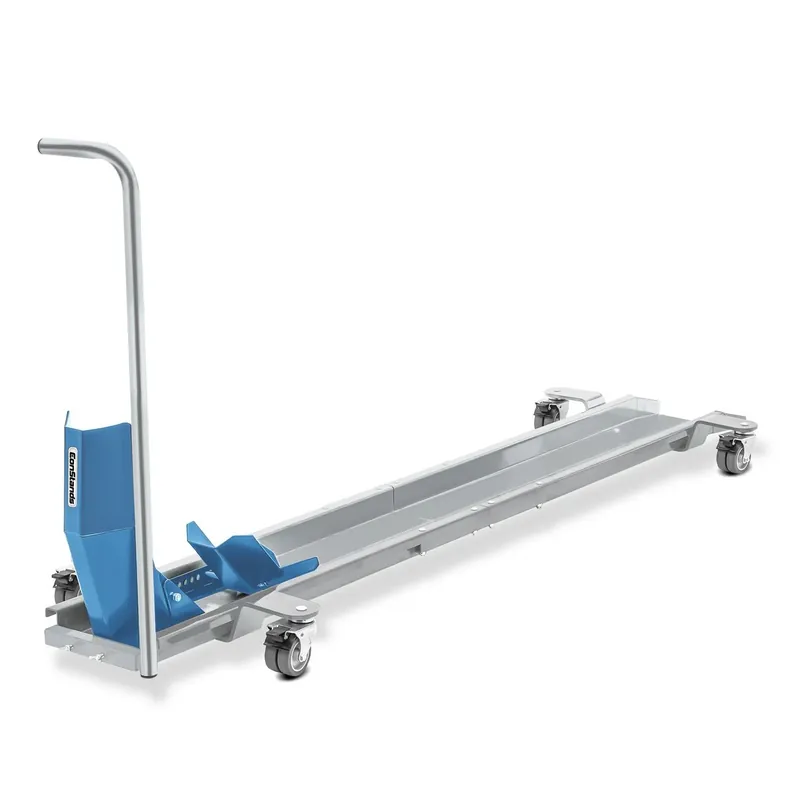 Beperkte Voorraad Motorfiets Motor Mover met inrijklem ConStands Smart-Mover Rangeerrail too 450kg gegalvaniseerd - blauw