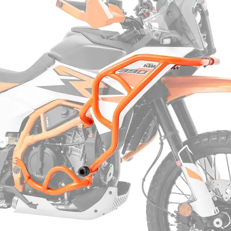 Speciale Aanbieding Valbeugel Set SG81 compatibel met KTM 390 Adventure X / R 2025 crashbar boven en onder oranje