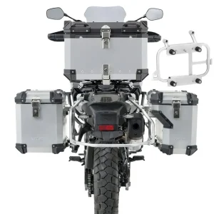 Fabrieksprijs Set aluminium koffers + topkoffer voor CFMOTO 700 MT 25-26 + adapters voor originele kofferrek + bagagedrager achter Bagtecs ADSX150 zilver