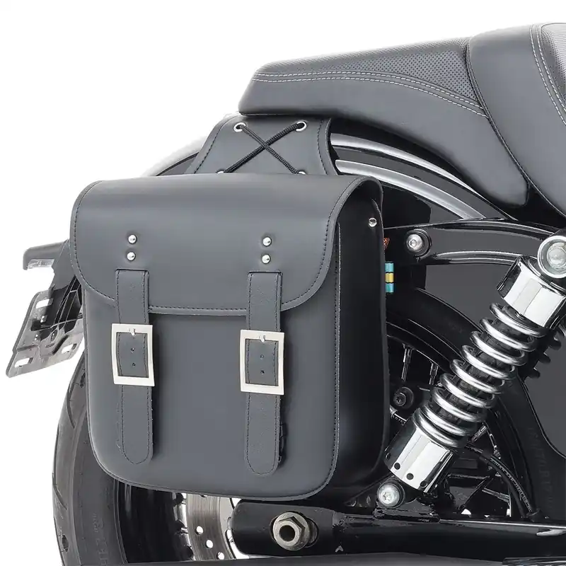 Fabrieksprijs Zadeltassen voor Chopper Cruiser en Retro zijtassen Craftride VH2 zwart