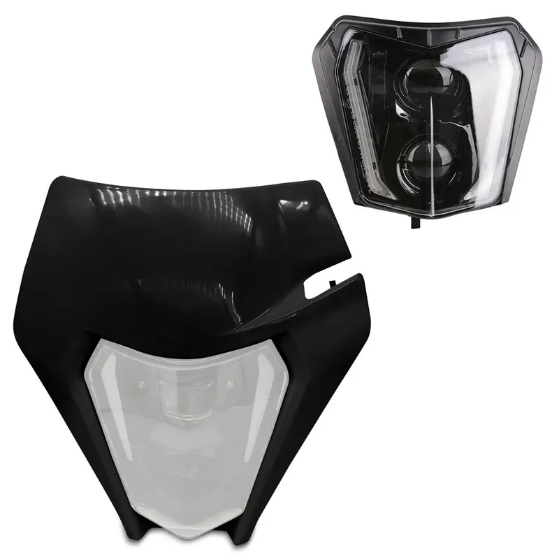 LED koplamp ECE + masker compatibel met KTM 530 EXC / 660 SMC XDURE SW2-BK Tijdelijk Beschikbaar
