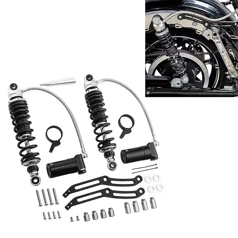 Schokdemper verstelbaar compatibel met Harley Davidson Street Glide 14-26 Remote Reservoir Craftride RS25 Bestseller