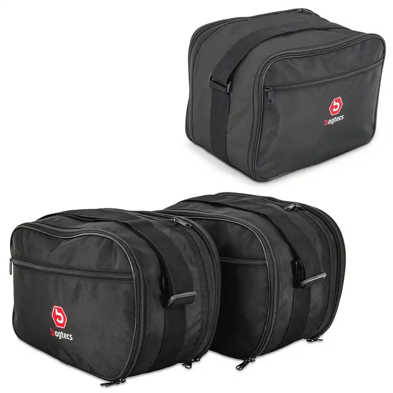Finale Uitverkoop Set: Binnentassen voor zijkoffers passend voor BMW S 1000 XR 15-26 Bagtecs + binnentas voor topkoffer Vario Bagtecs MV3