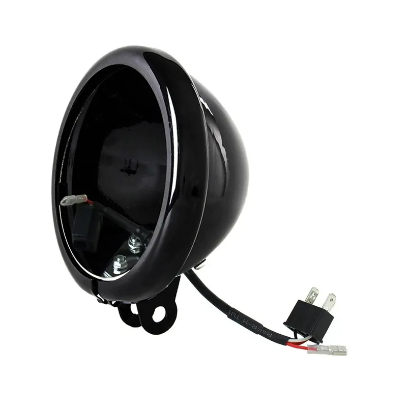 Koop Online LED koplamp behuizing kit 5,75" compatibel met Harley Davidson Dyna Street Bob 06-17 Craftride lamp huis HG2 zwart