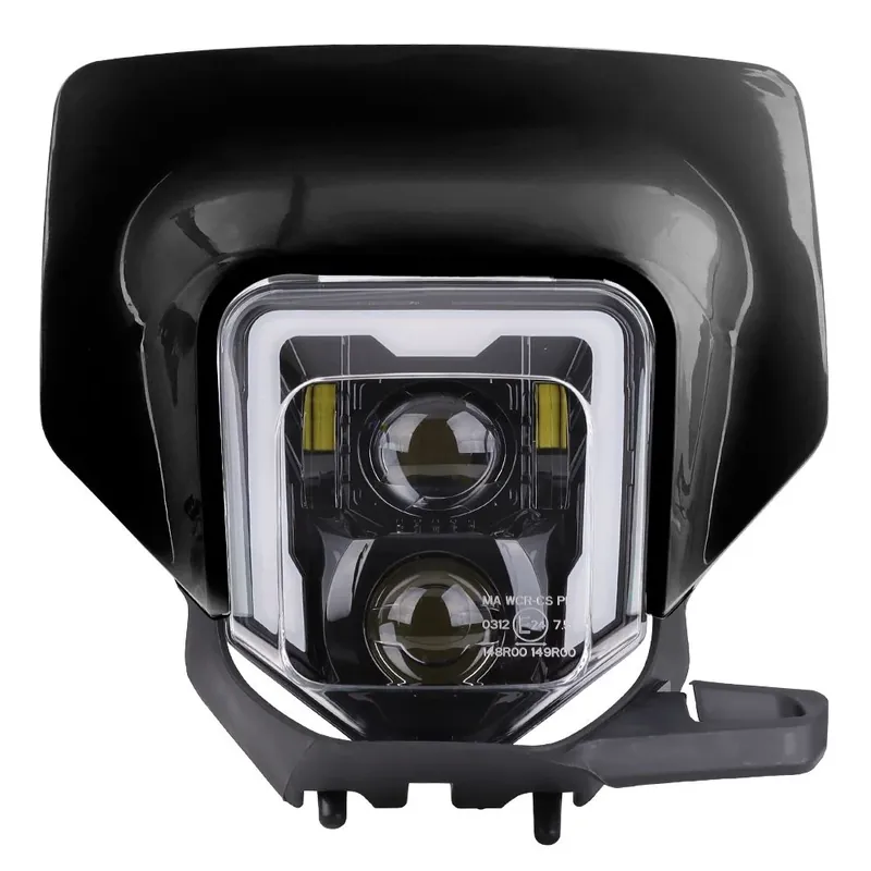 LED koplamp + masker voor Enduro Offroad ECE goedgekeurd Xdure GP1 DRL Universeel zwart Betaalbaar