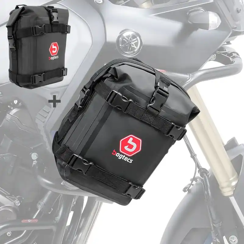 Op = Op Valbeugel tas paar compatibel met Suzuki V-Strom 650 / XT Bagtecs K3 6Ltr zwart