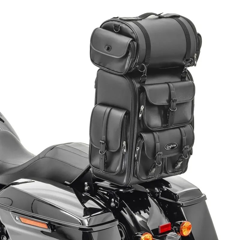 Sissybar Tas compatibel met Kawasaki Vulcan S / Café Achtertas Craftride DLX met Bagagerol Beperkt Aanbod