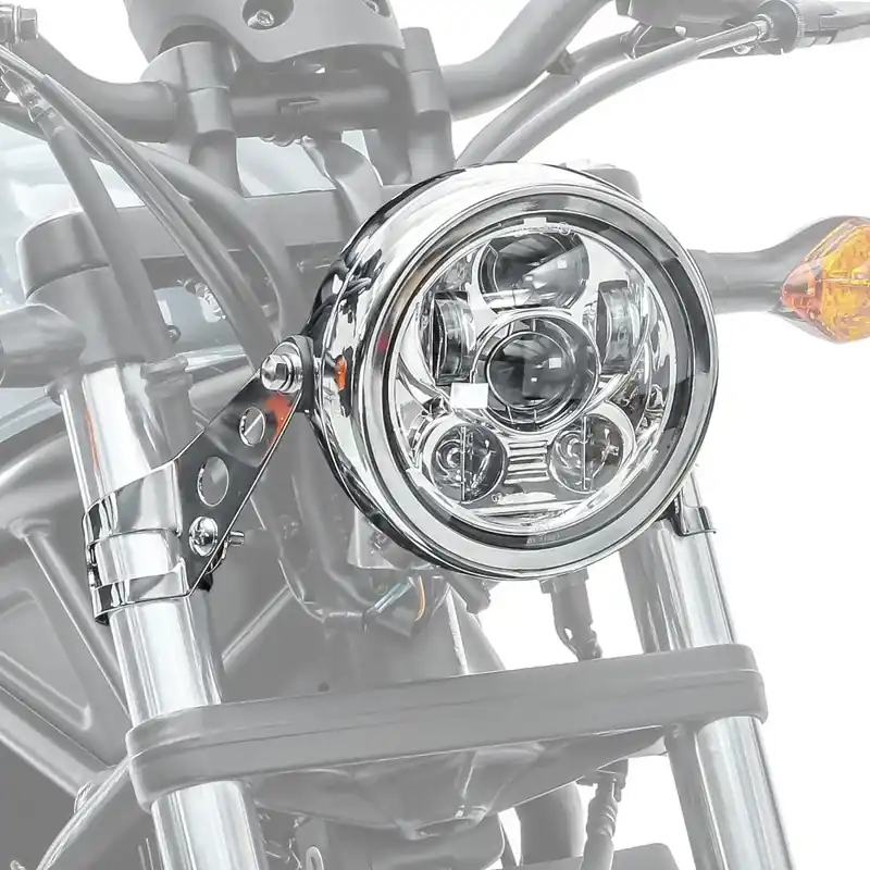Beperkt Aanbod LED Koplamp 5,75" Set passend voor Harley Davidson Fat Boy / Cross Bones chrom Craftride C10
