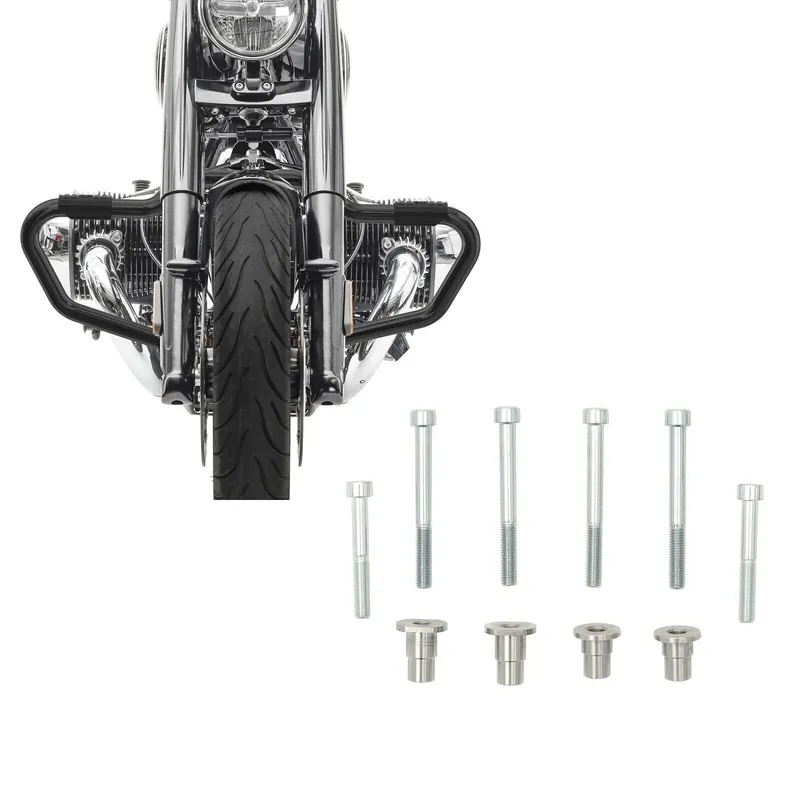 Hete Deal Set: Valbeugel Mustache Craftride compatibel met BMW R 18 / Classic 20-26 Craftride MV5 zwart 38mm + Adapterkit voor montage van sissybars met originele zijkoffers compatibel met BMW R18 20-26 Craftride