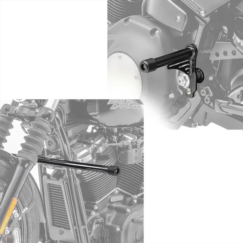 Valbeugels + Valbeugels Voetsteunen passagiers passend voor Harley Davidson Softail Street Bob 18-26 Craftride LC11 Beperkt Aanbod