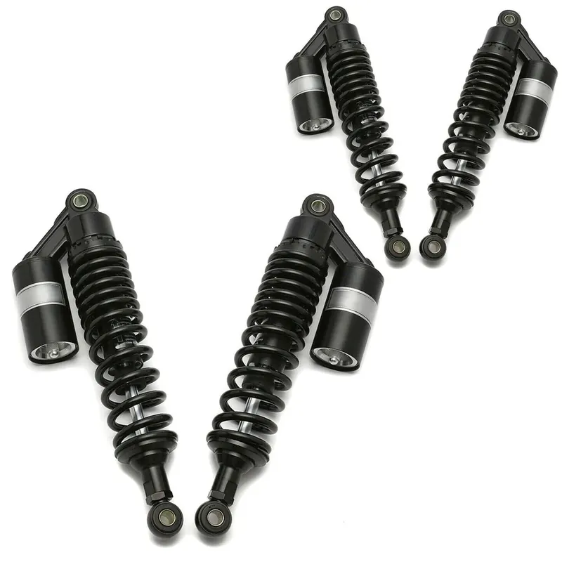 2x Motor schokbrekers achter 340mm schokdempers universeel Zaddox RS2 zwart Discount Set Aanbieding