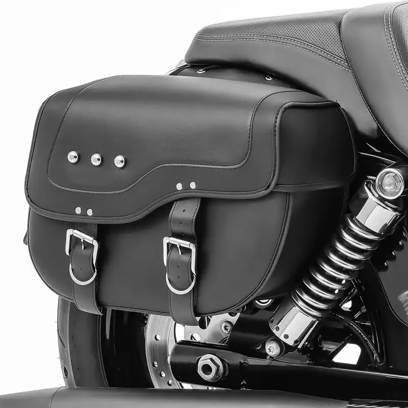 Zadeltassen geschikt voor custombike Muscle zijtassen Craftride VH4 zwart CB31047 Lage Prijs