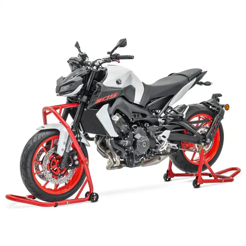 Aanbieding Set Paddockstand Balhoofd en achter compatibel met Suzuki B-King / Hayabusa Constands CL rood