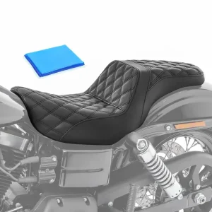 Duo zadel Gel passend voor Harley Davidson Dyna Wide Glide 06-17 bestuurders- en passagiersstoel Craftride SF14G zwart Superprijs