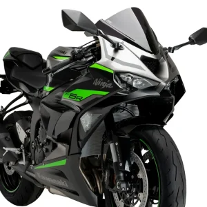 Nieuw Race Side Downforce Spoiler compatibel met KAWASAKI ZX-6R NINJA 24-26 zwart Puig 21858n