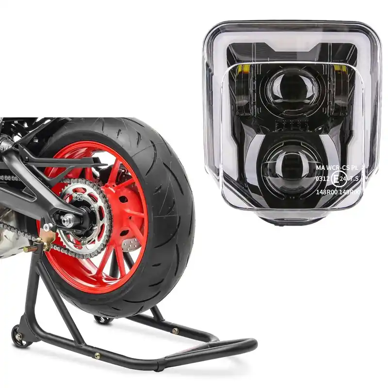 Weekendaanbieding Paddockstand achter + LED-koplamp compatibel met Husqvarna 701 Supermoto 15-26