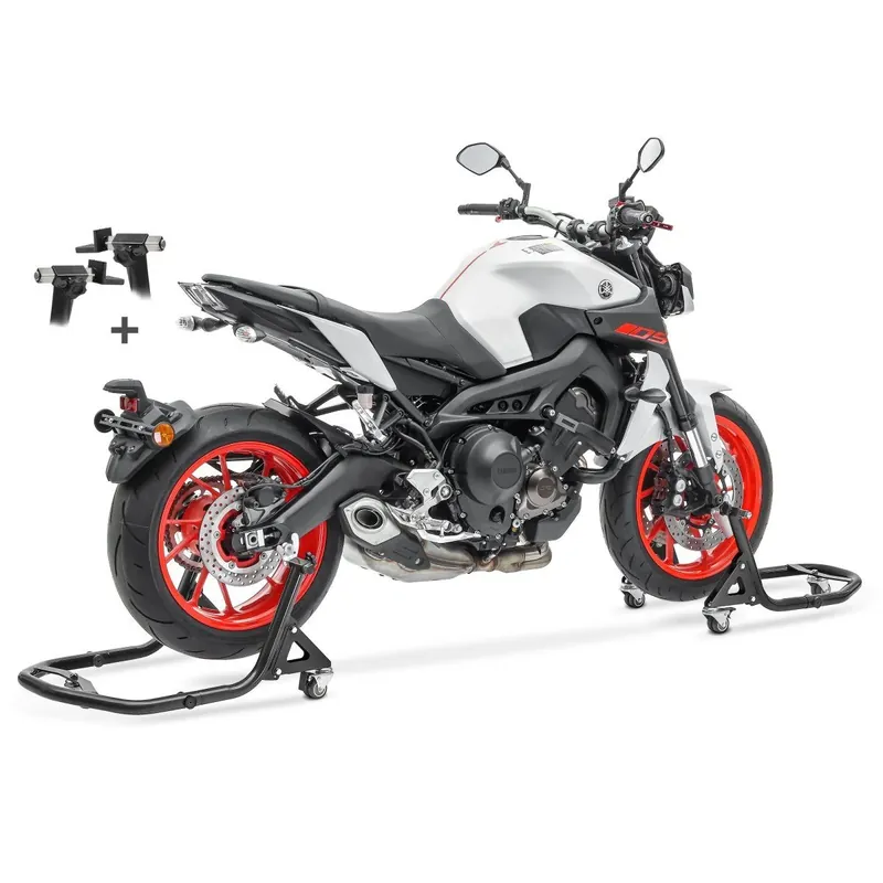 Finale Uitverkoop Paddockstand Set compatibel met Yamaha YZF-R 125 / MT-03 Achterwiel Voorwiel Motor Mover Constands XB2B