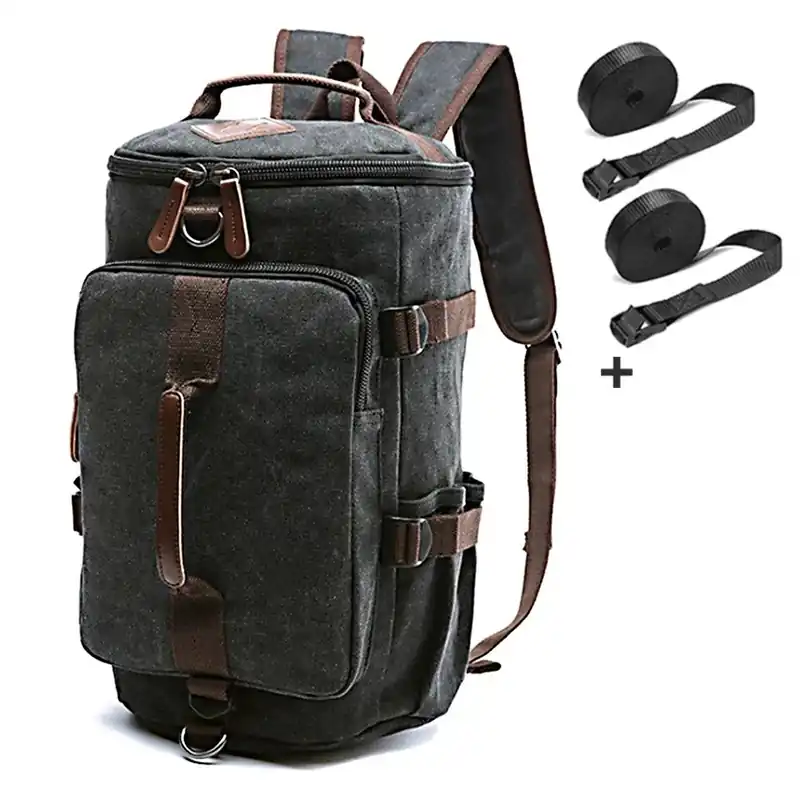 Exclusieve Aanbieding Motorfiets rugzak Craftride VR4 buddyseat tas vintage 30Ltr incl. Spanbanden grijs