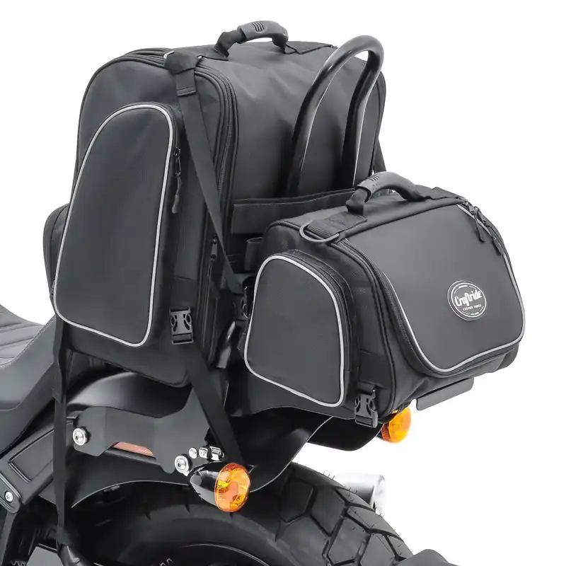Snelle Levering Set Sissybar tas compatibel met Indian Scout / Bobber / Sixty Craftride TM2+TM4 zwart