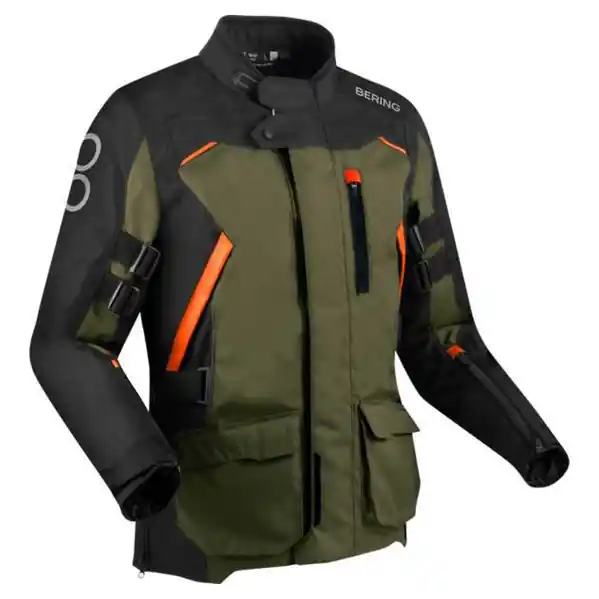 Bering Zephyr Motorjas Zwart-Khaki-Rood S Premium