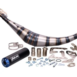 Uitlaat Yasuni R2 blauw voor Minarelli AM6, Derbi D50B0, EBE Offroad, SM Weekendaanbieding
