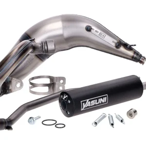 Dagaanbieding Uitlaat Yasuni Cross ML zwart voor Rieju 50 MRT, Pro, SM