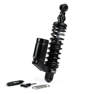 Schokbreker achter BGM PRO 300mm-310mm zwart voor Vespa Lambretta LI, LIS, SX, TV, DL, GP Must-Have