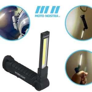 Betrouwbaar Taschenlampe Inspektionsleuchte Moto Nostra cob LED met Magnetfuß, 250lm 112x36mm, incl. Micro USB Ladekabel